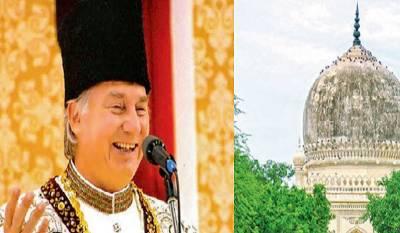 His Highness the Aga Khan during the golden jubilee of his Imamat in 2007 and (right) the tomb of Fatima Sultana which is being conserved by the Aga Khan Trust for Culture.