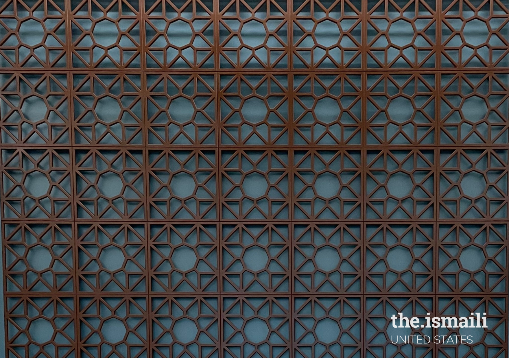 Repeating geometric pattern in the foyer