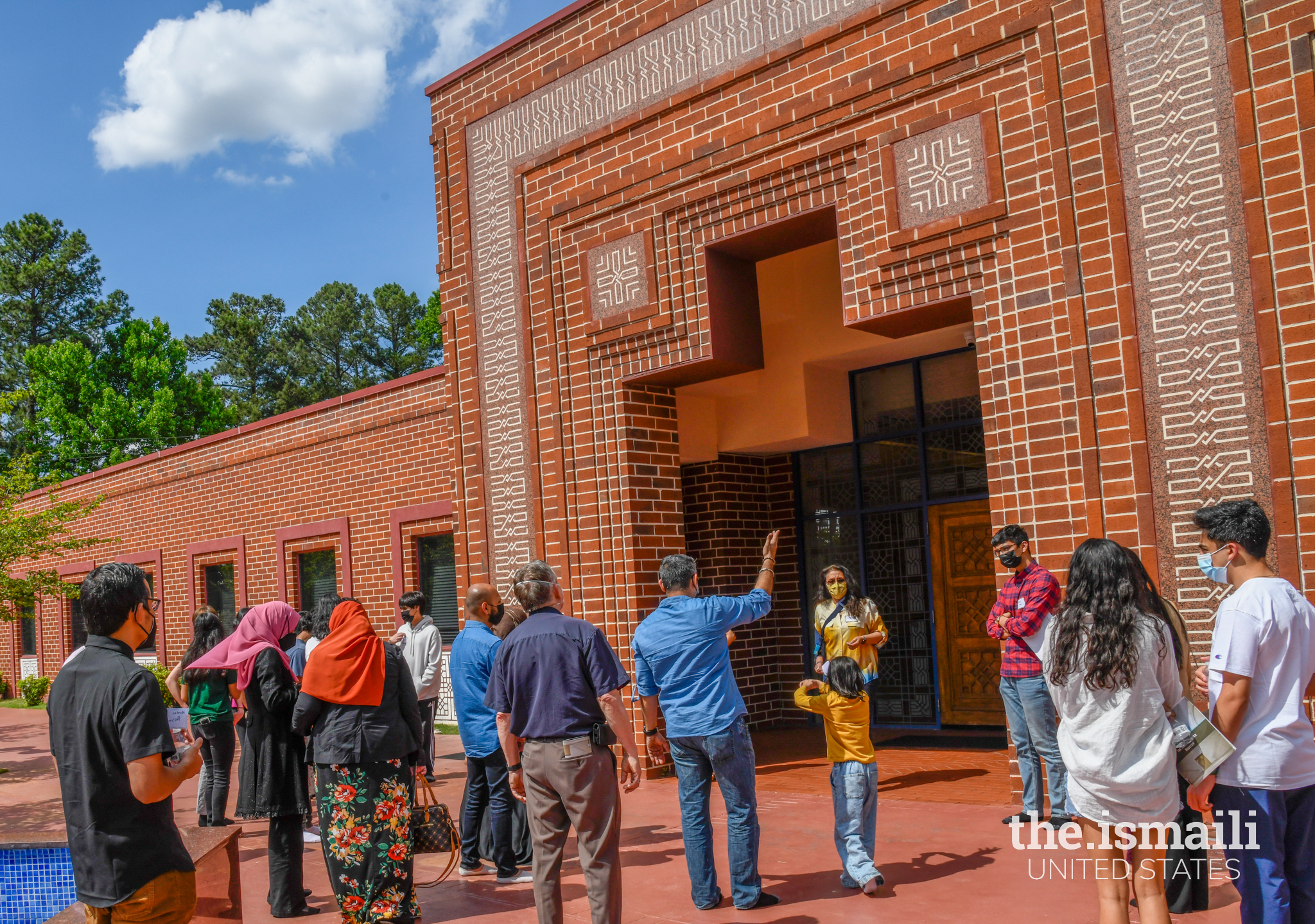 Interfaith Atlanta Youth Board members tour the Ismaili Jamatkhana in Atlanta to celebrate the plurality of religion.