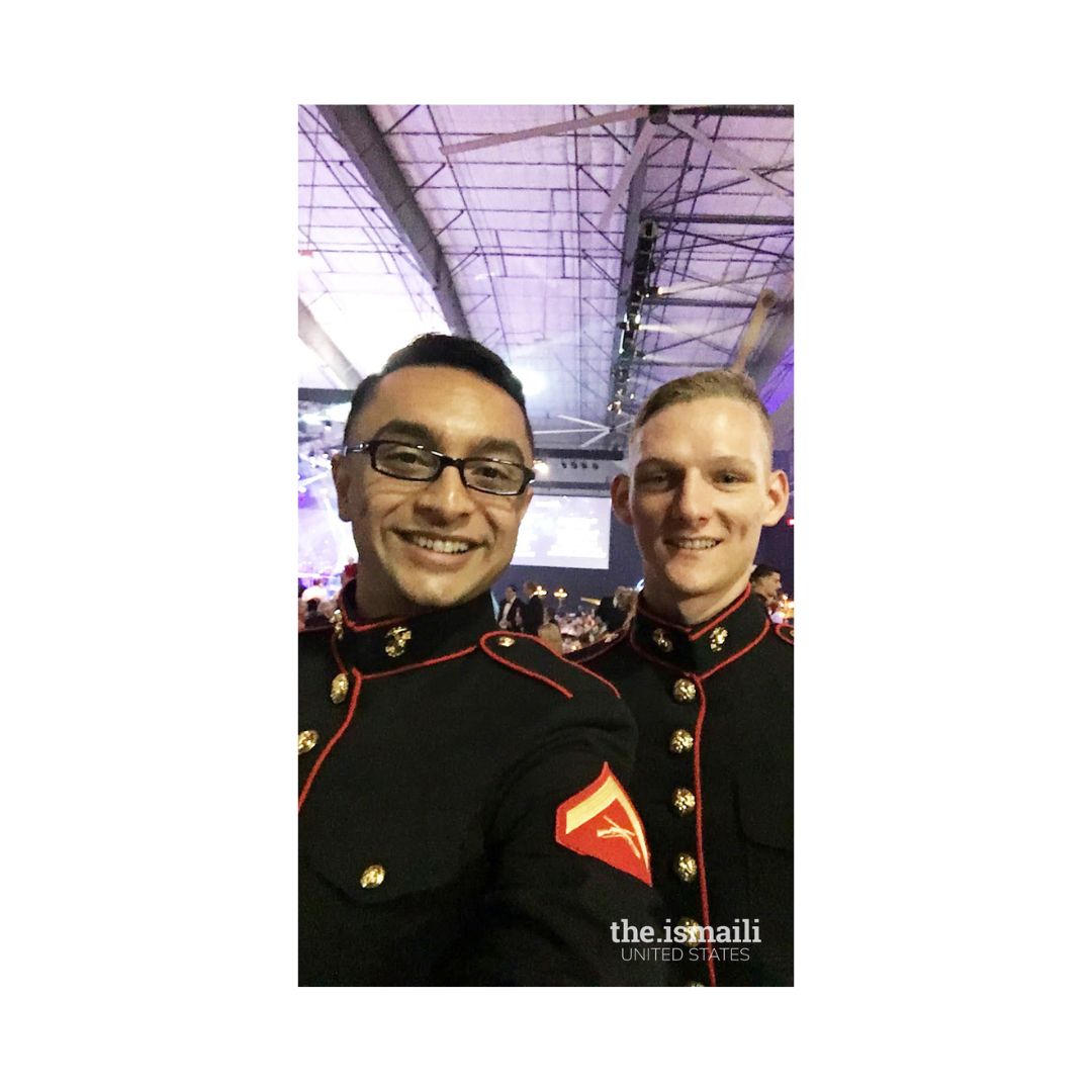 Marines from 1st Battalion, 23rd Marine Regiment, volunteering at the grand opening of the Lone Star Flight Museum in Houston.