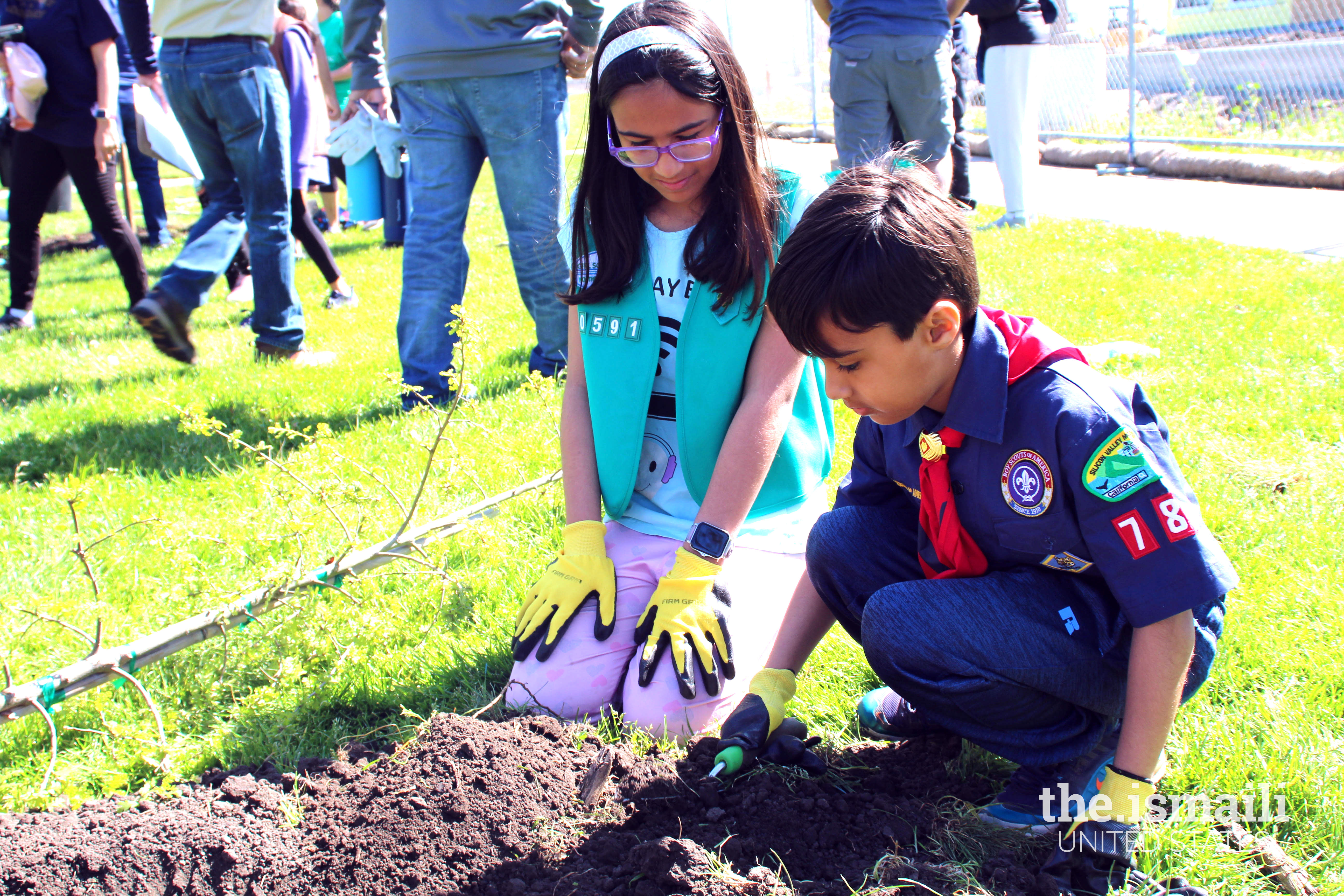 Siblings Ashna and Sahil Rasyani are busy with the task at hand.