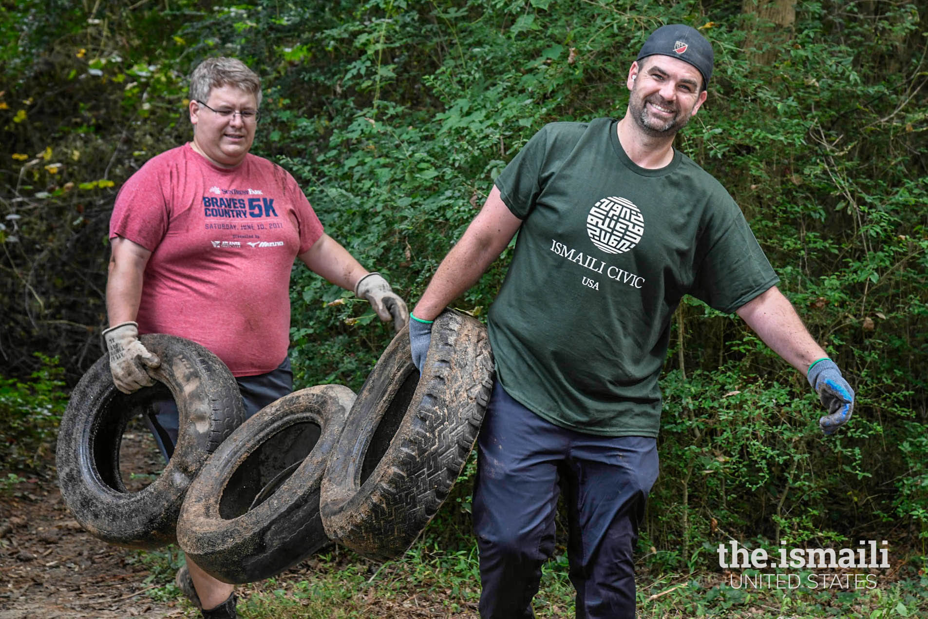 Volunteers at Clyde Shepherd Nature Preserve removed tires and over 20 large trash bags full of plastics, glass, and other debris, taking action to restore the waterway to its natural state.