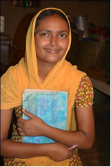 Shabina just finished her Class 10 exams after receiving scholastic support at AKF’s