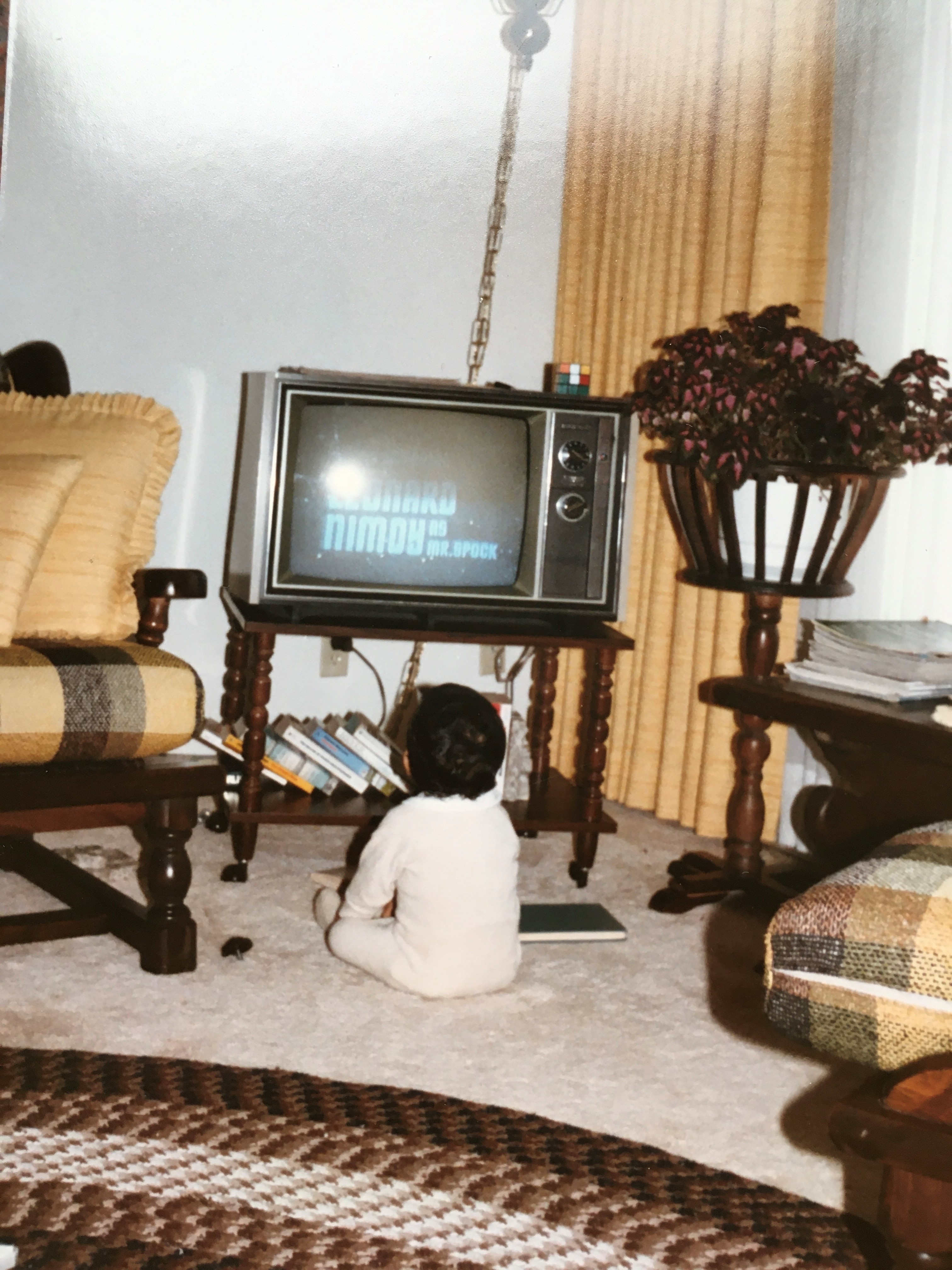 Jamil Shariff's interest in space began early. Here he is watching Star Trek as a child.