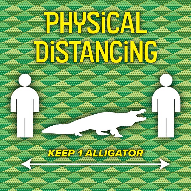 How to remember to keep adequate physical distancing. Photo: Leon County, FL.