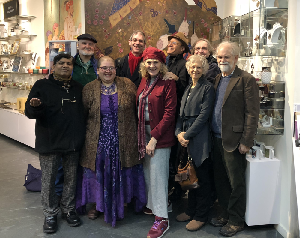 The tour group poses for a photo while visiting the Aga Khan Museum.