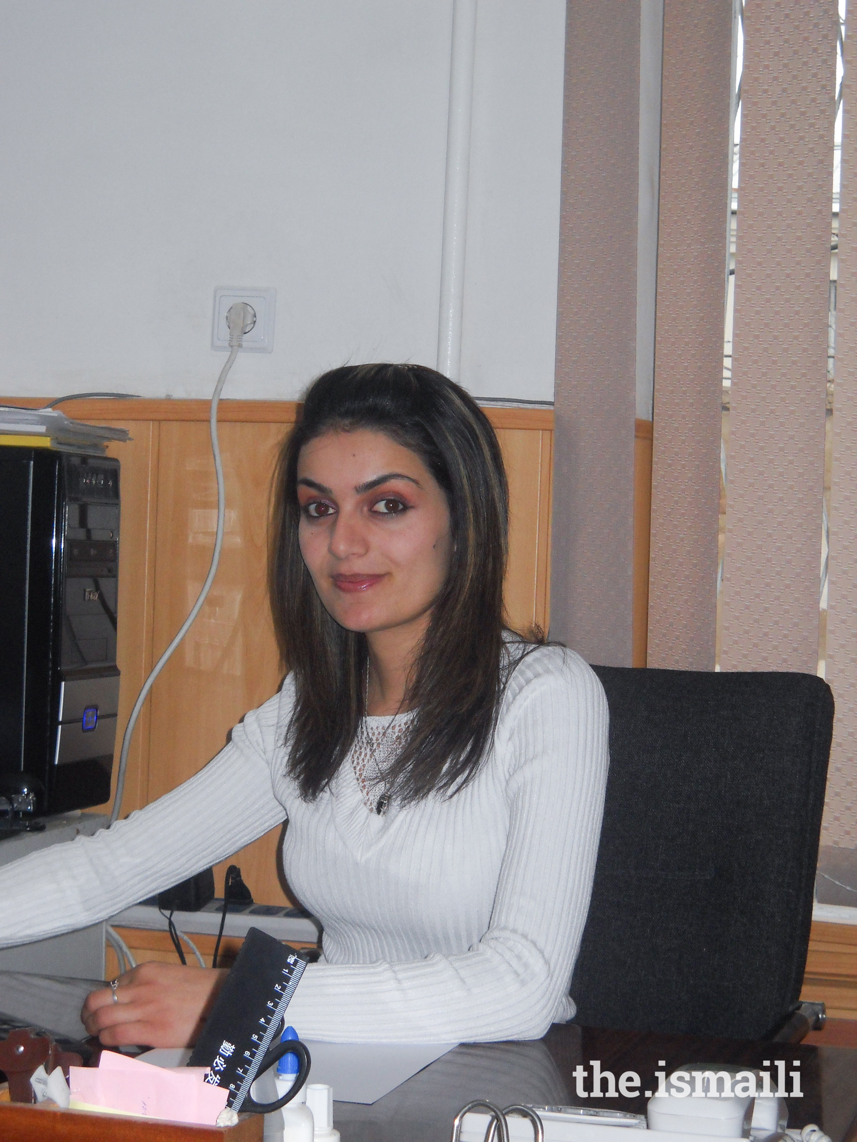 Abrigul Lutfalieva at the Tajik Academy for Sciences in Dushanbe, Tajikistan.