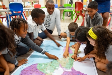 A Academia Aga Khan em Maputo, Moçambique.