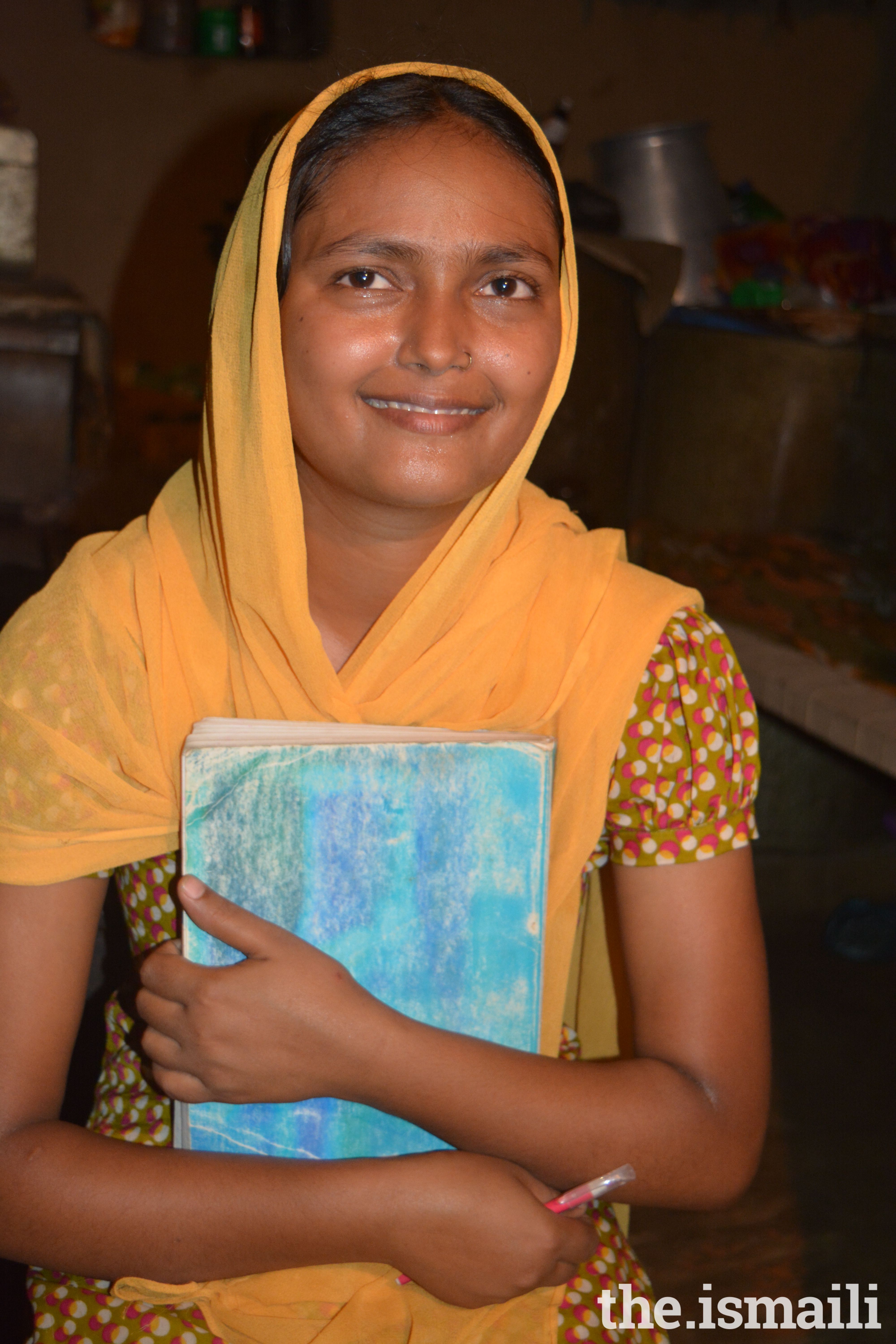 Shabina just finished her Class 10 exams after receiving scholastic support at AKF’s training centre and is awaiting her results.