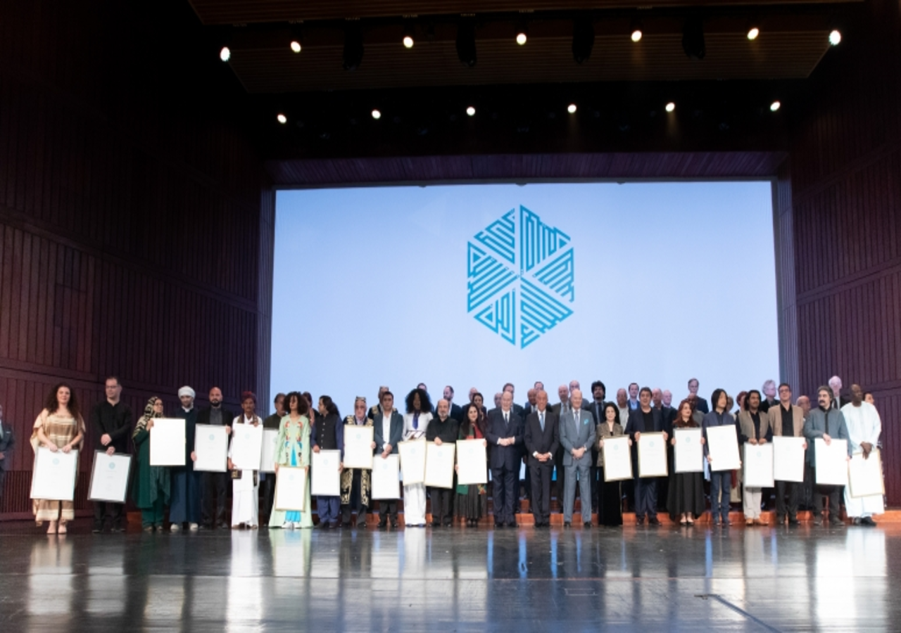 His Excellency President Marcelo Rebelo de Sousa, His Highness the Aga Khan, Prince Amyn Aga Khan, together with Laureates, Finalists, Steering Committee, Master Jury and Secretariat of the Aga Khan Music Awards 2019