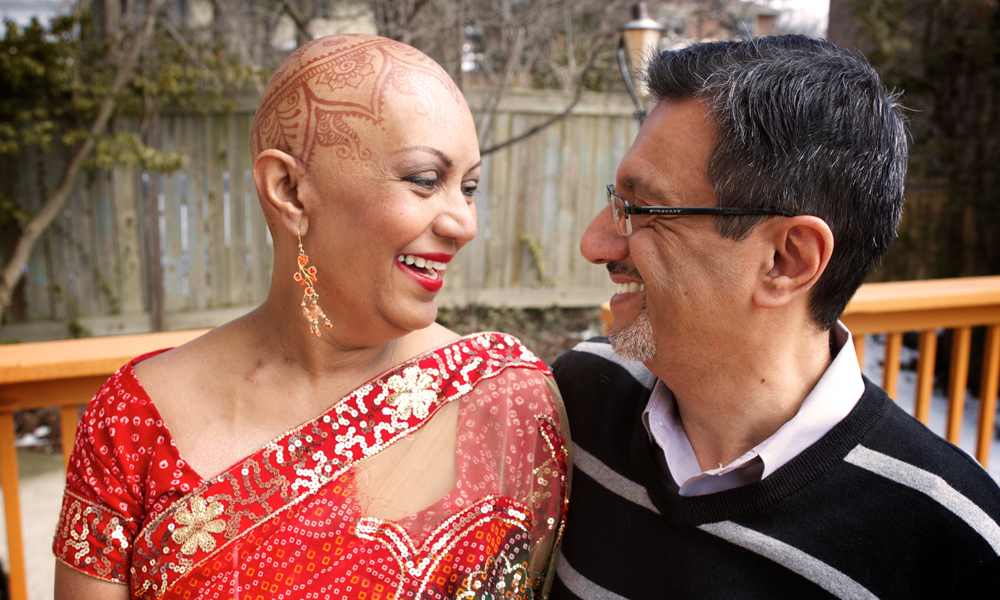 Munira Premji with her husband Nagib. Munira is from Toronto and has an inspiring story of resilience and courage, having survived not one, but three different cancers.