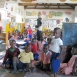 Children prepare for snack time at an AKF Madrasa Programme preschool in Uganda.