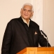 Professor Charles Correa addresses the audience at a gathering held at the Ismaili Centre, London in his honour.