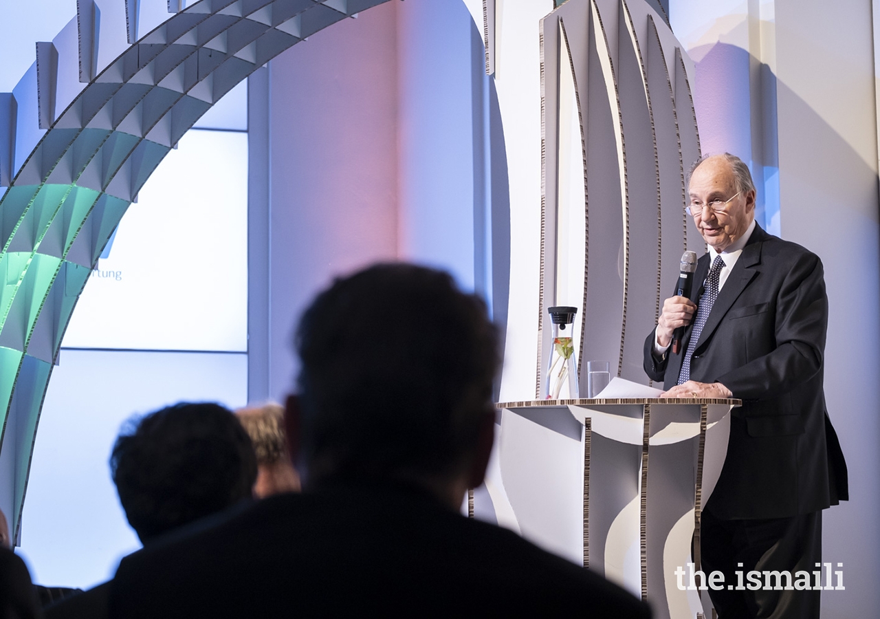 Mawlana Hazar Imam delivers remarks at the event entitled “Fragile States Thinking Ahead” in Berlin.