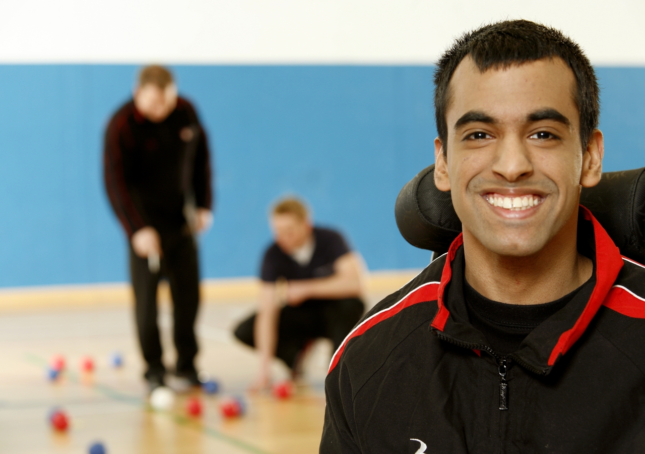 Ali Lalani, international boccia player.  