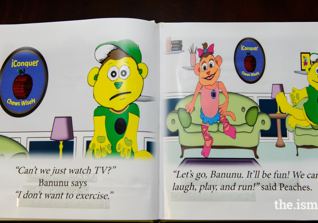 Pages of the children's book authored by Zoya Surani - Chews Wisely.