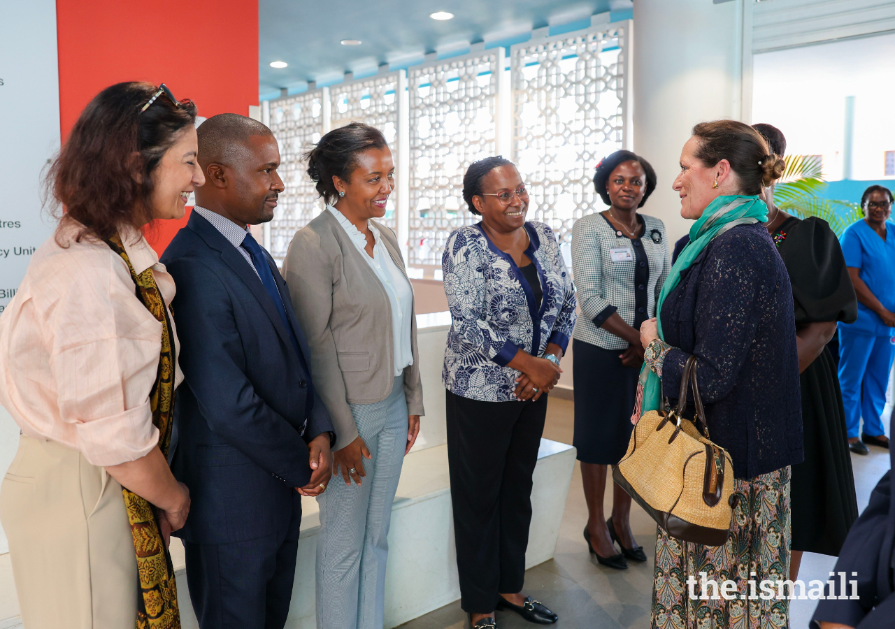 Princess Zahra meets with staff of Agence Francaise de Developpement and the Aga Khan Health Services.