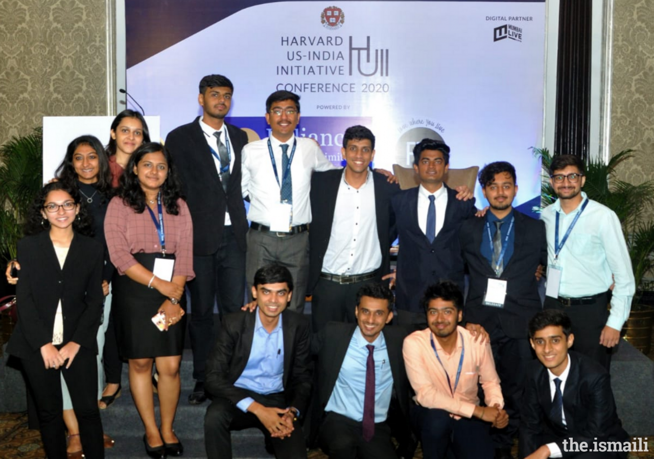 The full contingent of Jamati students who attended the programme, including Sanika Merchant, Inara Virani, Asif Panjwani and Amaan Merchant