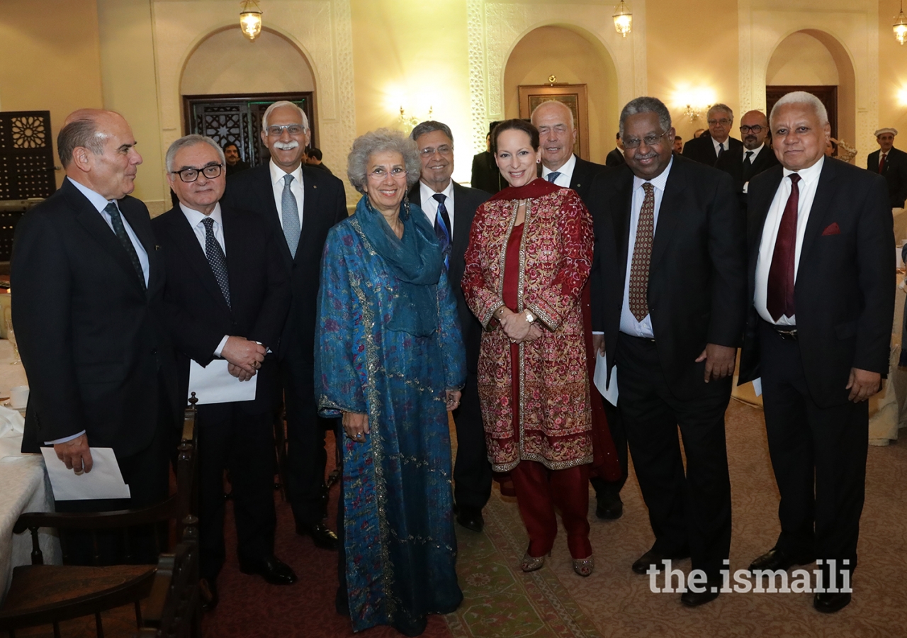 Princess Zahra Aga Khan with the Board of Trustees at the institutional dinner at Serena Hotel Islamabad