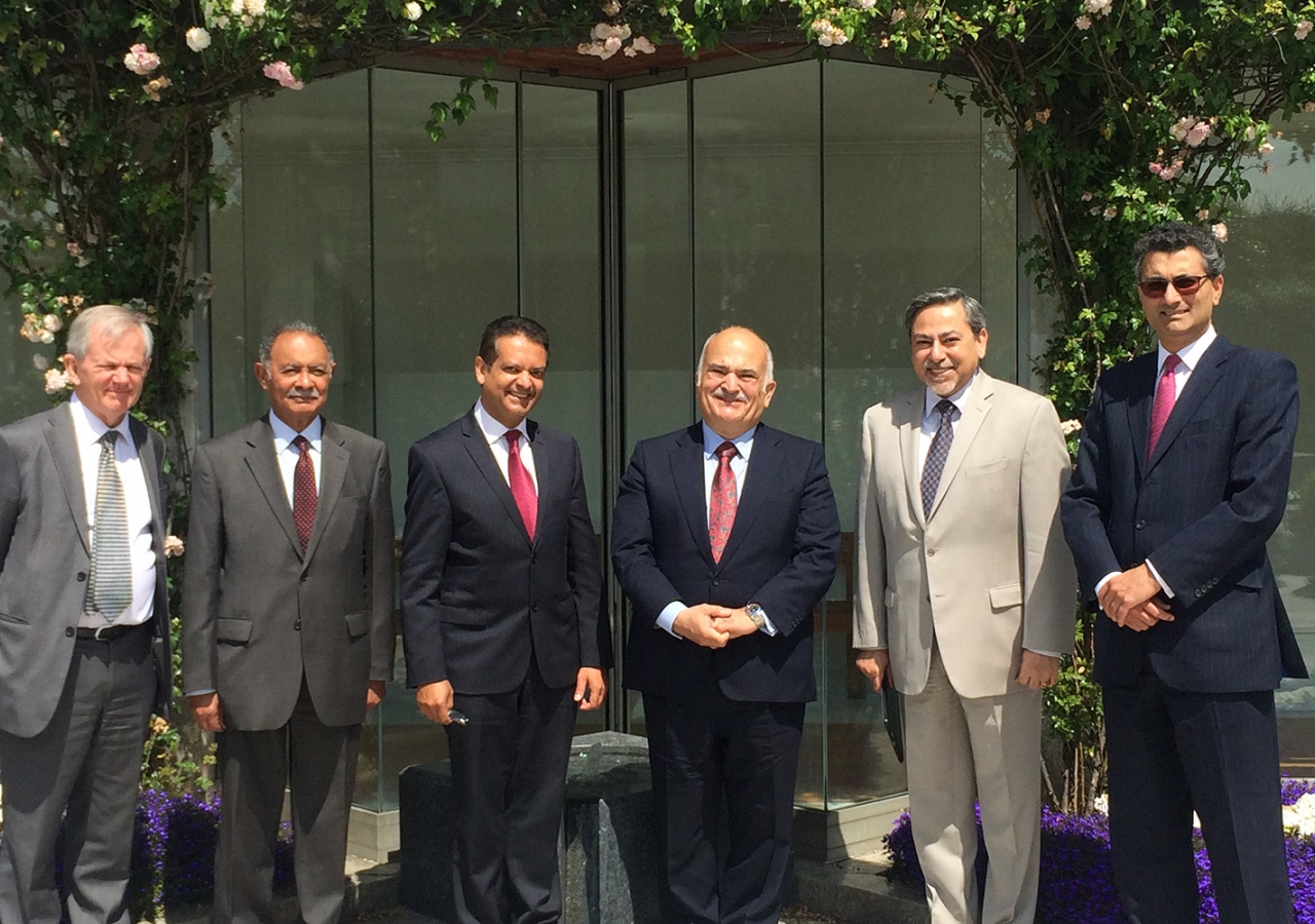 HRH Prince El Hassan bin Talal together with leaders of AKDN and Jamati institutions at the Ismaili Centre, London. Ismaili Council for the UK