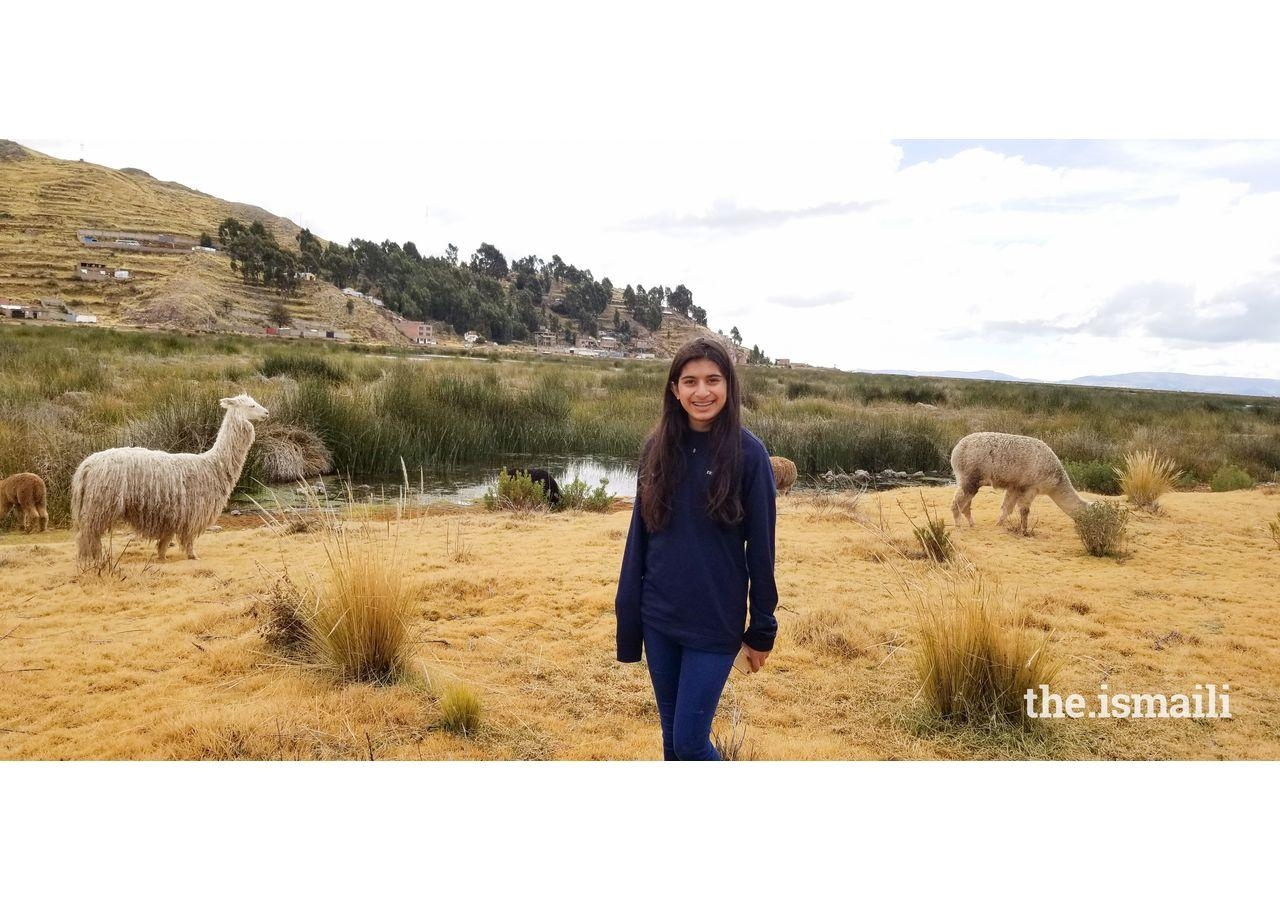 Insha in the Sacred Valley of Peru while working with 'Supplying Hope Around the Globe.’ 