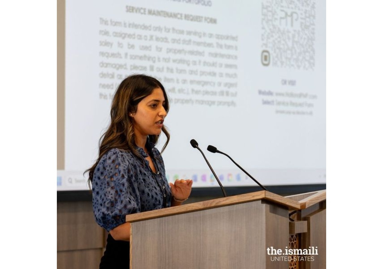 Council Member Asma Heerji addressed the participants and reviewed the role of community-building, engagement, and capacity-development institutions.