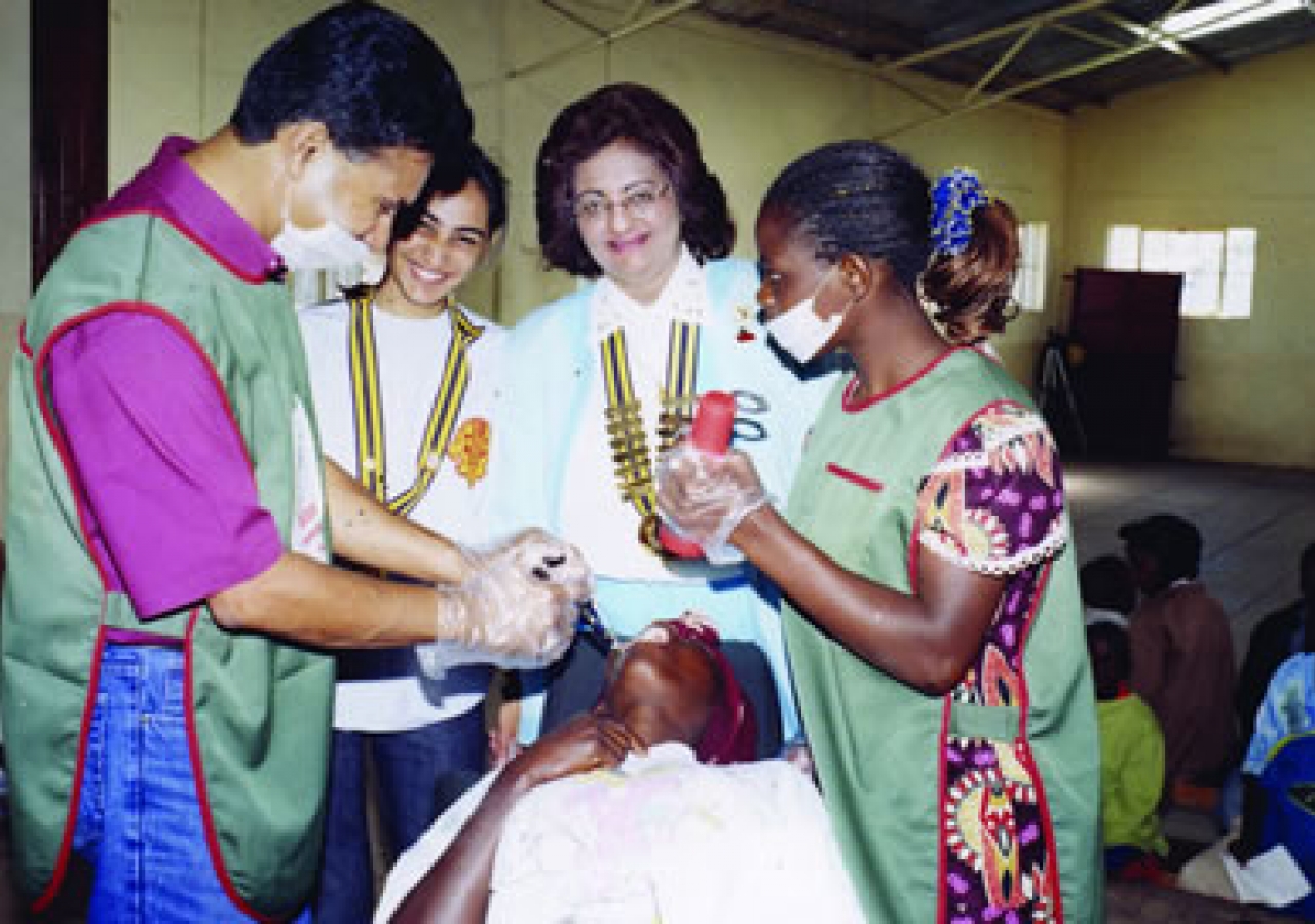 At a Lion&#039;s clinic for dental treatment 