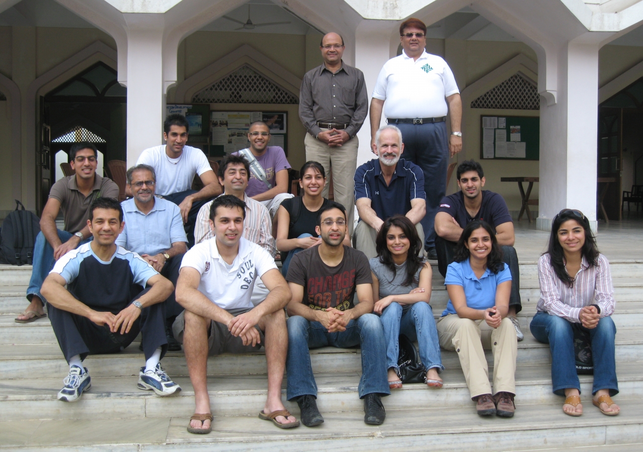 Early arrivals: Participants who had made their own way to India, gathered at the Bandra Jamatkhana before travelling to Alibaug for the start of the bike ride. 