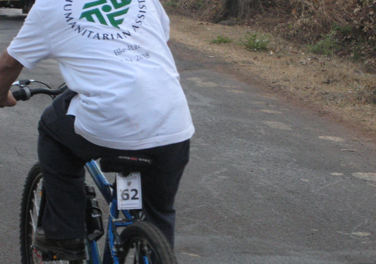 Participants braved the heat and the open road to keep cycling the 550 kilometres from Mumbai to Goa.  