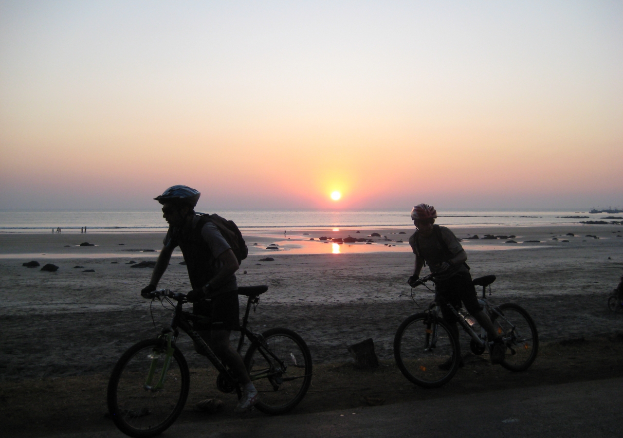 Participants braved the heat and the open road to keep cycling the 550 kilometres from Mumbai to Goa. 