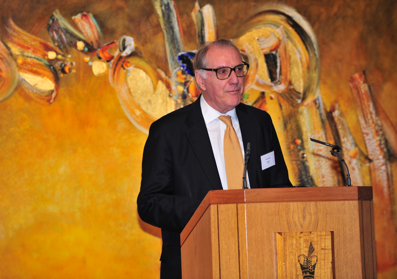 Keith Mackrell, Governor and Honorary Fellow of the LSE, delivers the keynote address.