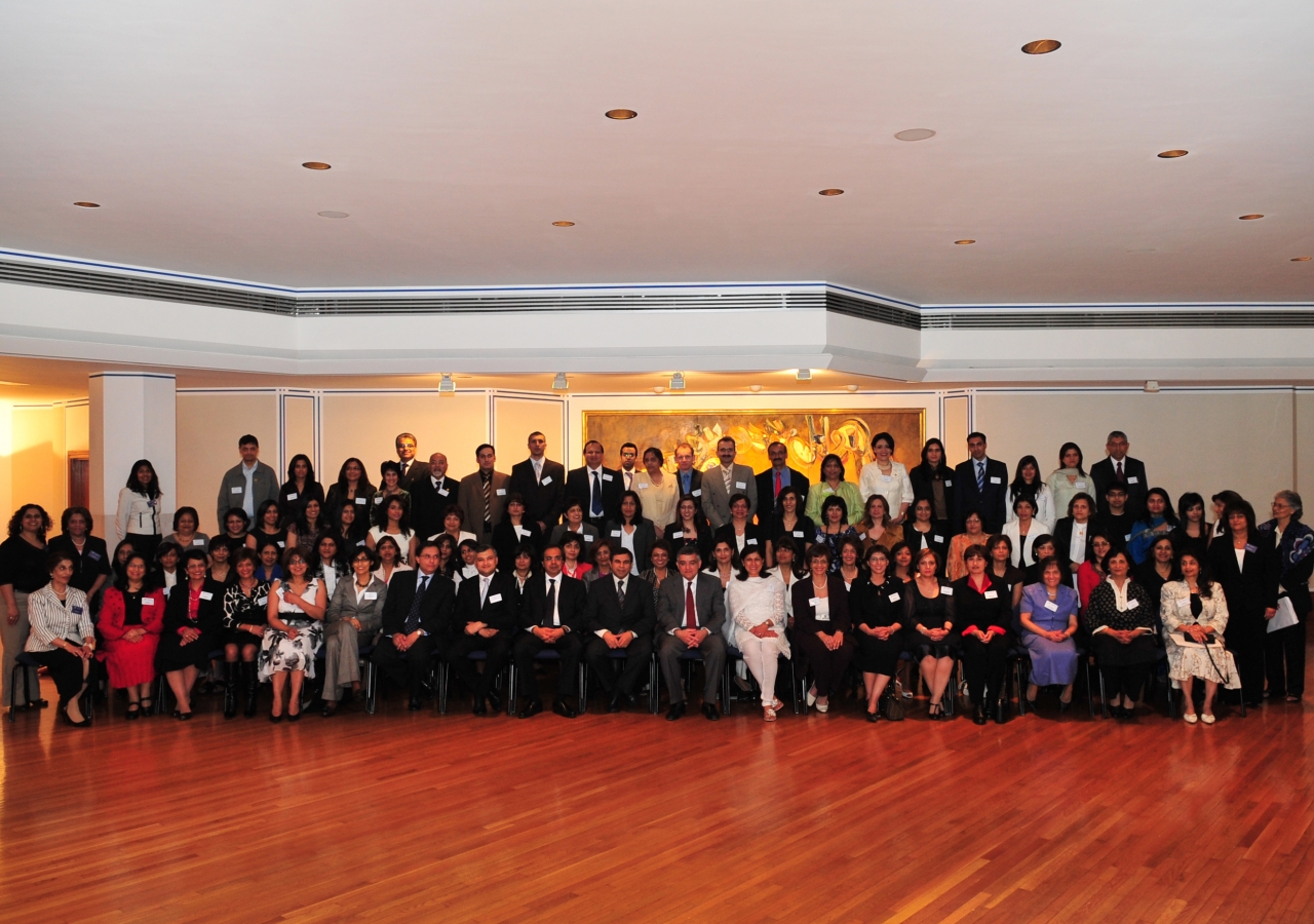 Graduates pose for a group photograph with Jamati leaders.