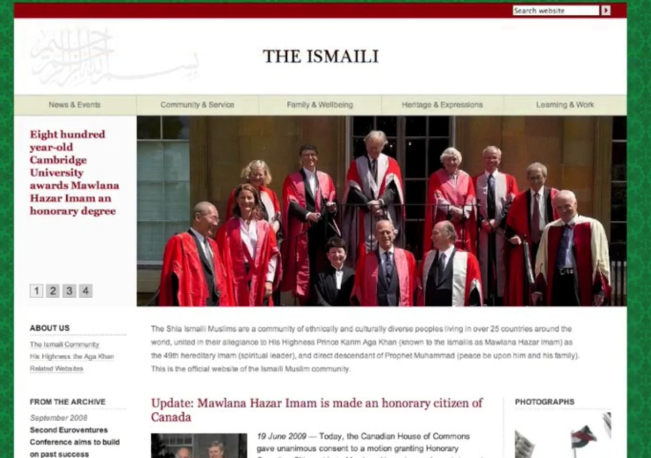 A video tour highlighting the redesign of TheIsmaili.org.