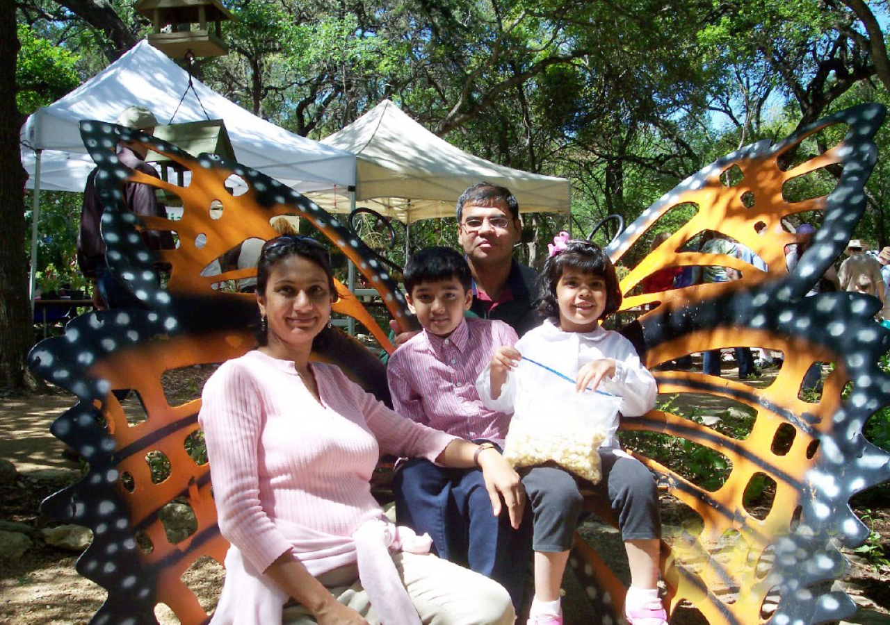 The Alis on a family day out. L to R: Salima, Zain, Arif and Sofia.