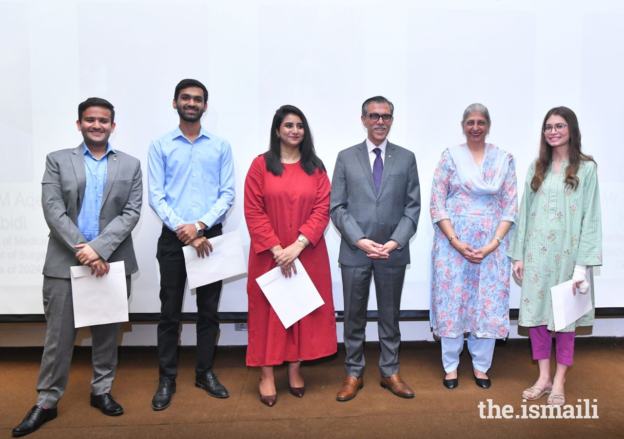 AKU's President Sulaiman Shahabuddin with winners of the inaugural President’s Challenge for Climate Solutions.