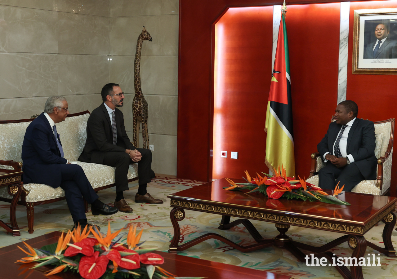 Prince Rahim met with President Filipe Nyusi in Maputo on 17 March 2022.