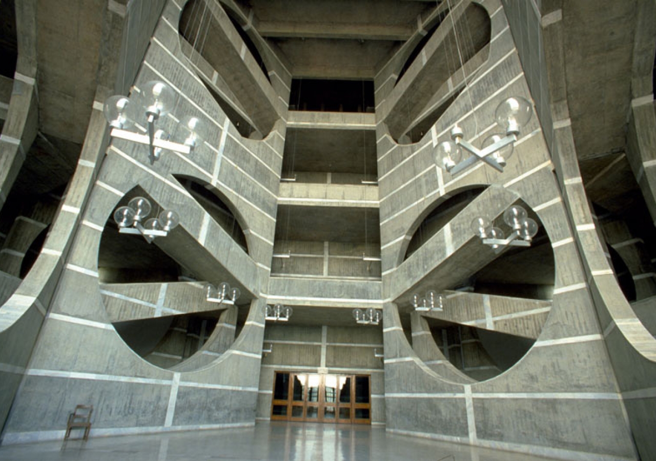 A view of the inside of the National Assembly building in Dhaka, Bangladesh. AKTC