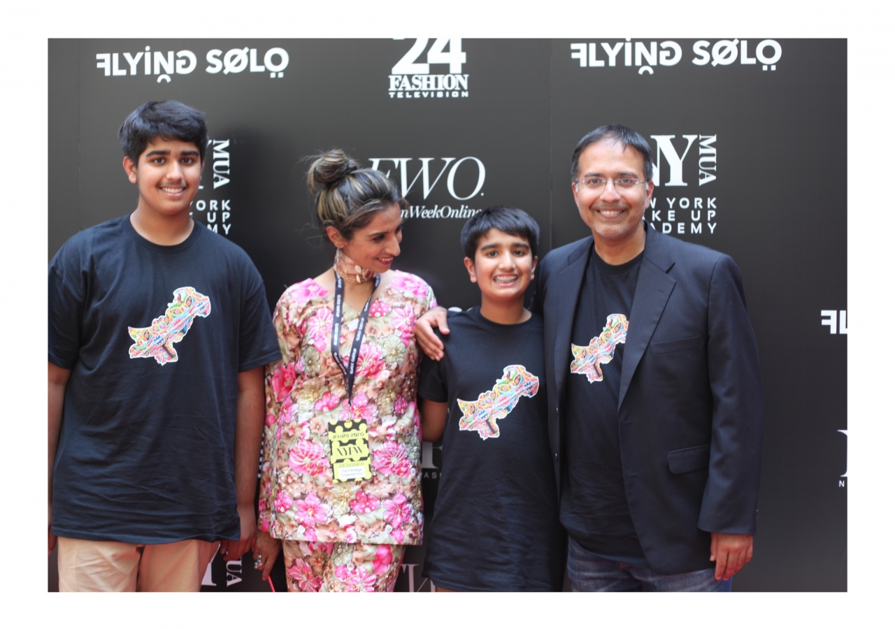 Ashraf Valliani with her family.