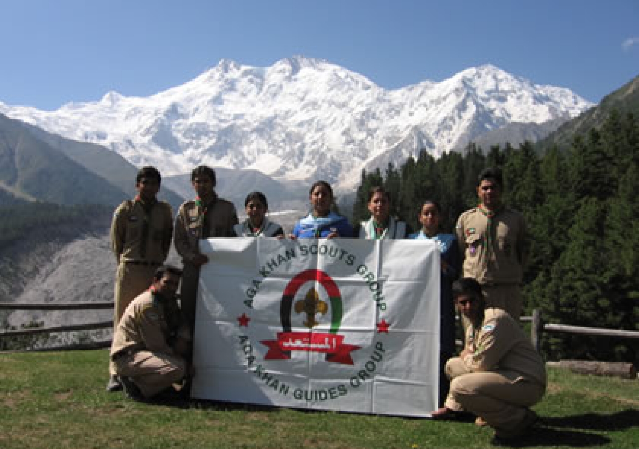 Scouts &amp; Guides at base camp at Nanga Parbat 