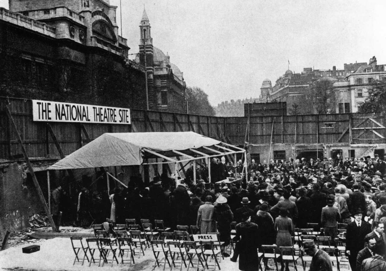 The title deeds of the Cromwell Gardens were presented to the National Theatre Committee in 1938 by Bernard Shaw as part of a custom known as “The Ceremony of the Twig and the Sod”.