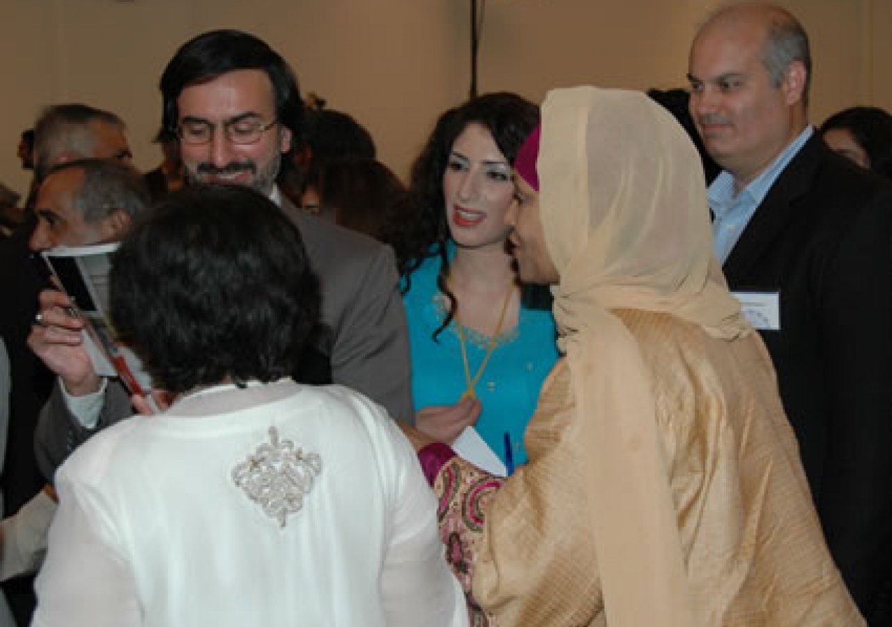 Dr. Reza Shah-Kazemi with Milad guests in Atlanta 