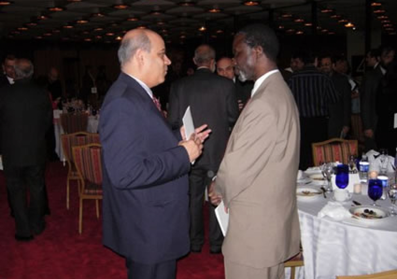 Attendees in Ottawa converse following the Milad celebration 