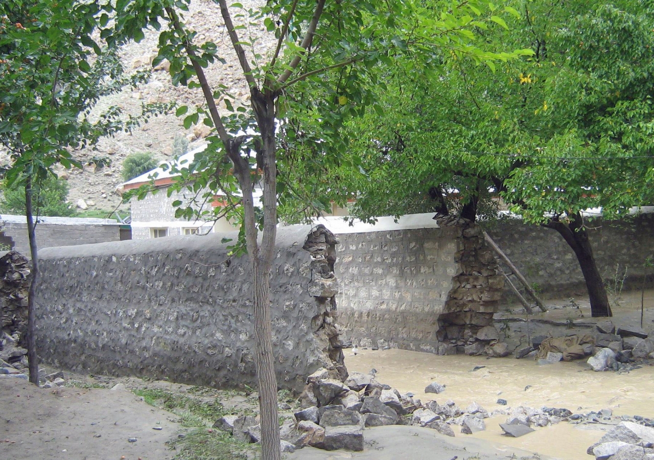 Homes were inundated by to flooding from the mountains after heavy rains fell in the region.