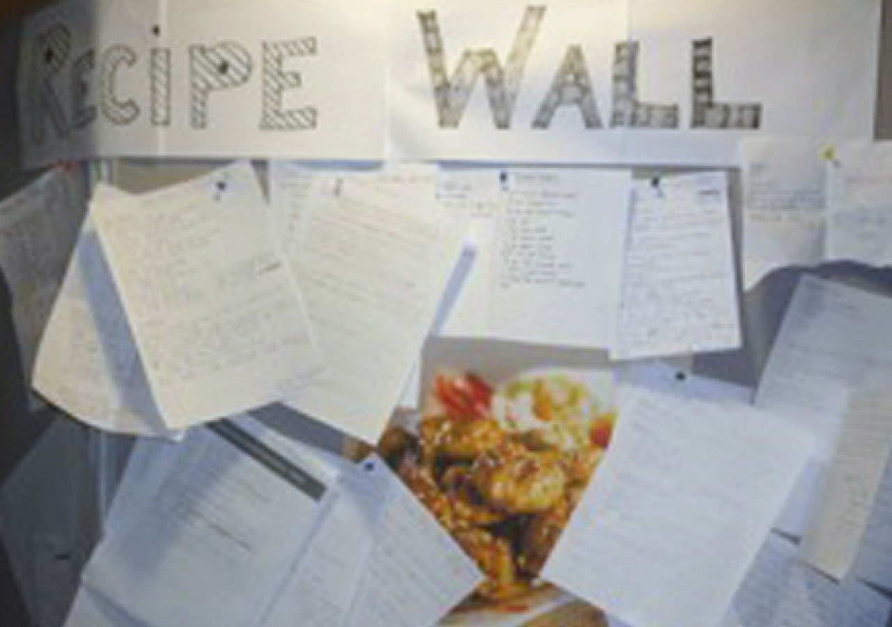 The recipe competition was enthusiastically received at its launch. Submissions filled a Recipe Wall setup at NSF 2010.