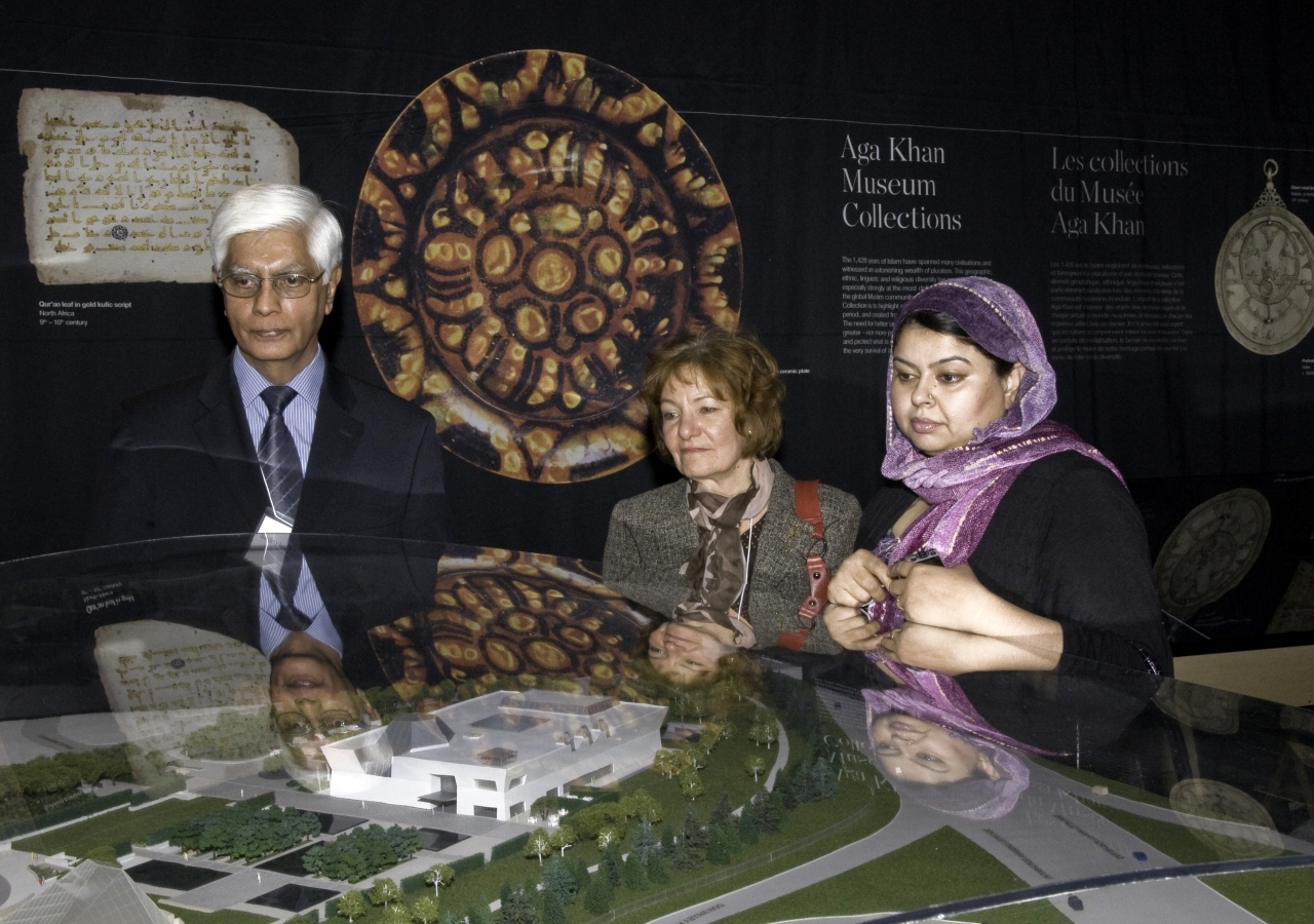 Visitors tour the exhibition of the Wynford Drive projects held at the Ontario Science Centre.