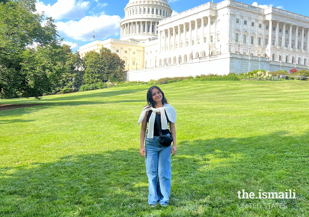 Outside the Capitol in Washington D.C., for National History Day