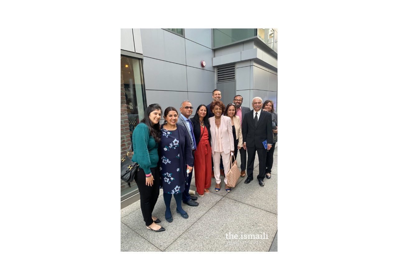 Jamati participants with California Congresswoman Maxine Waters.