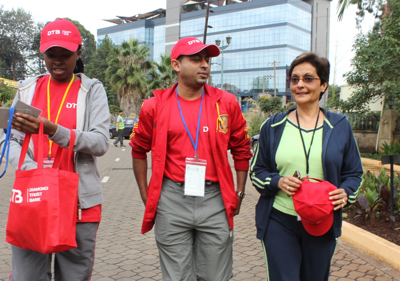 Devji takes part in a walk to raise awareness and funds for cerebral palsy.