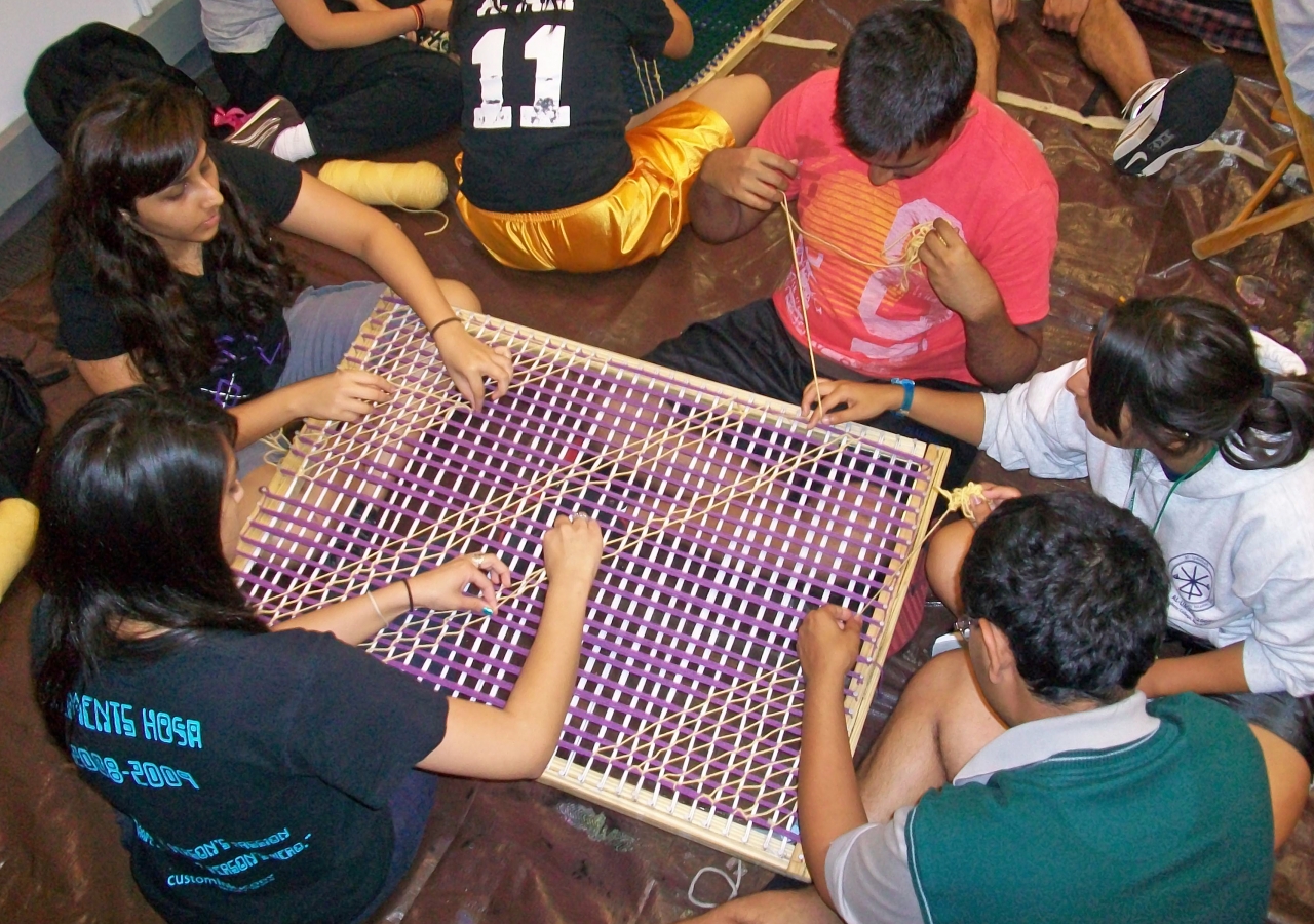 Participants take part in workshops at Al-Ummah, where they apply their creativity and learn about principles such as the importance of balancing between the spiritual and material aspects of life.