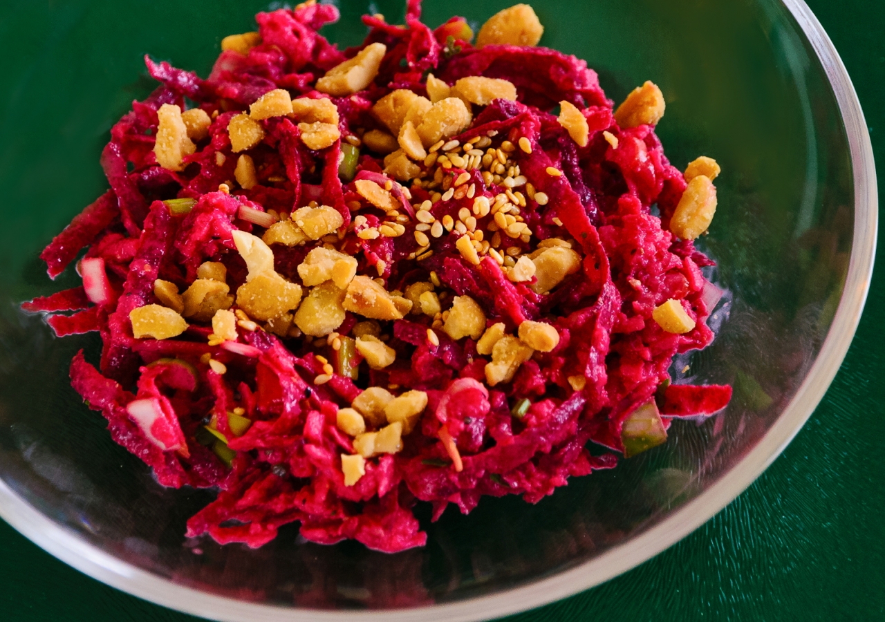 Beetroot Salad with Peanuts.